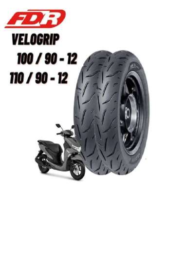 Paket Ban FDR Velogrip [100/90 - 12 & 110/90 - 12] Ban Depan Ban Motor FDR Velogrip Matic Tubeless