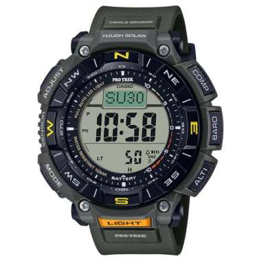 CASIO ORIGINAL - CASIO PROTREK PRG-340-3DR - JAM TANGAN PRIA JAM PRIA LA - RESIN PRO TREK CASIO PRG-