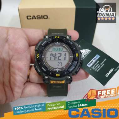 CASIO ORIGINAL - CASIO PROTREK PRG-340-3DR - JAM TANGAN PRIA JAM PRIA LA - RESIN PRO TREK CASIO PRG-