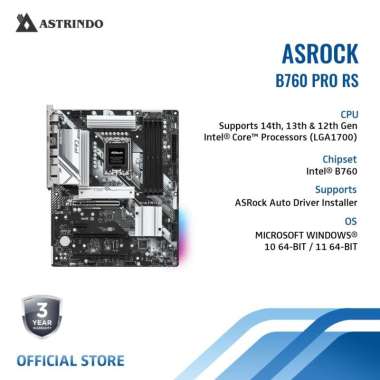 ASROCK MOTHERBOARD B760 PRO RS