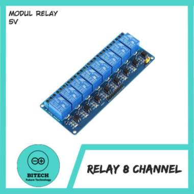 MODUL RELAY 8 CHANNEL 5V OPTOCOUPLER ( ARDUINO ) BIRU