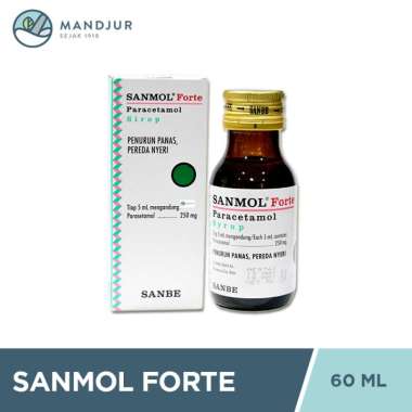 Sanmol Forte Sirup 60 mL - Pereda Demam, Sakit Gigi, Sakit Kepala