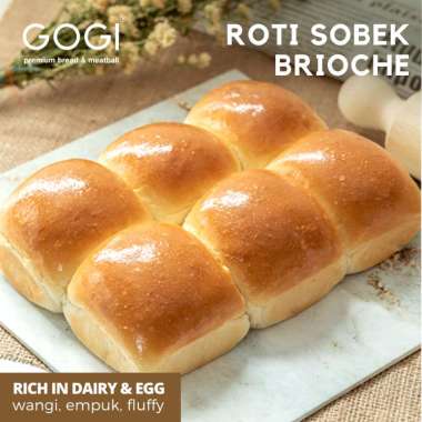 Roti Sobek Brioche Roti Kasur Empuk Roti Bantal Sobek Roti Pillowbread Tanpa Glaze & Wijen