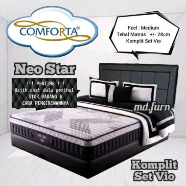 Komplit Set Vio dll + Springbed Comforta Neo Star ( Kasur + Divan + Sandaran ) 90 / 100 / 120 / 140