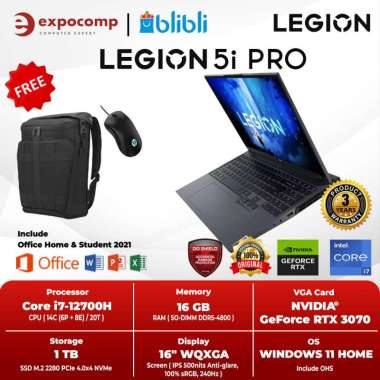 LENOVO LEGION 5i PRO 16IAH7H GREY RHID i7-12700H 16GB 1TB RTX3070Ti