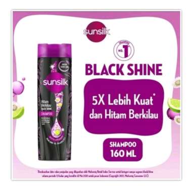 Promo Harga Sunsilk Shampoo Black Shine 160 ml - Blibli