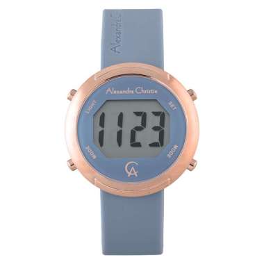 Jam Tangan Wanita Alexandre Christie Digi AC 9337 LH RRGBU Ladies Digital Dial Blue Rubber Strap Bir