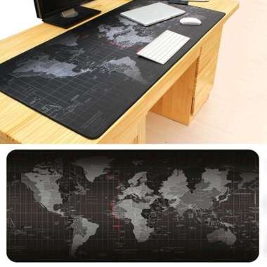 Mouse Pad Tatakan Alas Mouse Besar 30 x 60 cm Desk Mat Pro Wold Map