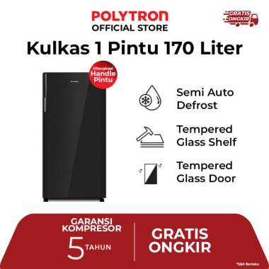 POLYTRON Kulkas 1 Pintu Belleza 170 liter PRA 17DMY