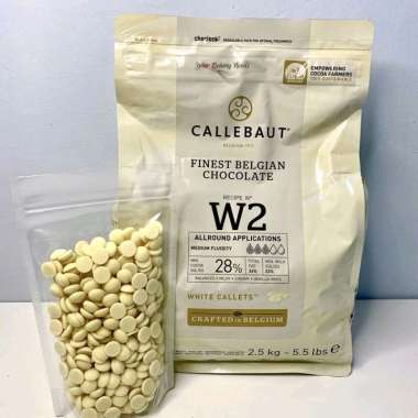 CALLEBAUT White Chocolate W2NV Couverture 100 gr (KHUSUS KURIR SAMEDAY)
