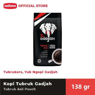 Surabaya - Kopi Tubruk Gadjah Asli Pouch 138 g - Bubuk Kopi Hitam 138 g