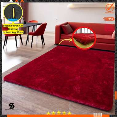 Karpet Bulu Rasfur 200x150x2.5cm / Karpet Bulu Empuk ISI BUSA SUPER YELLOW / Kasur Lantai / surpet j