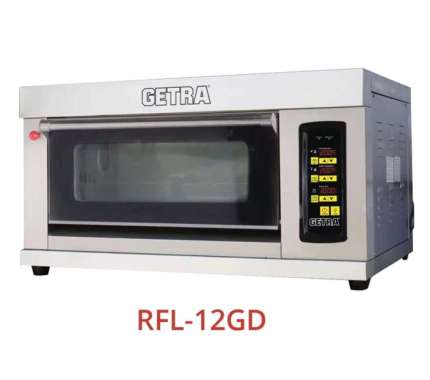 Getra RFL-12GD Gas Baking Oven / Oven Gas Pemanggang Roti Kaca Display - Oven 1 Deck 2 Loyang - Oven