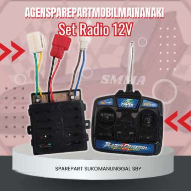 ⚡Ready⚡Receiver+Remote Control 2,7Mhz 12v Radio (modul PCB) mobil aki,pliko,PMB,unikid Remot Saja