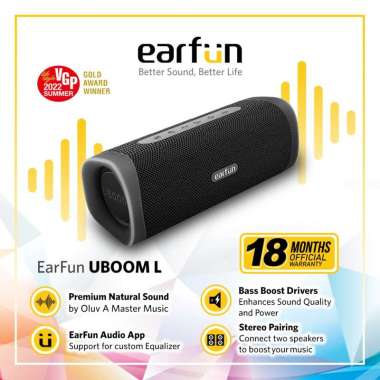 EarFun UBOOM L - JumboBass Portable Bluetooth Speaker with Audio App Uboom L