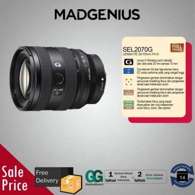 SONY Original Lensa Sony FE 20-70mm F4 G / Lensa Sony 20-70mm f/4 G / Lensa ultra-wide 20mm / Lensa 