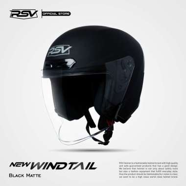 HELM RSV NEW WINDTAIL BLACK MATTE SINGLE VISOR M