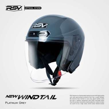 HELM RSV NEW WINDTAIL PLATINUM GREY GLOSSY SINGLE VISOR XXL
