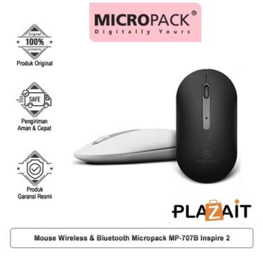 Mouse Wireless & Bluetooth Micropack MP-707B Inspire 2 Black