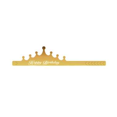 OEM SK-C790 Topi Anak Ulang Tahun Kertas Bentuk Mahkota / Crown Happy Birthday Party Hat Topi Kertas
