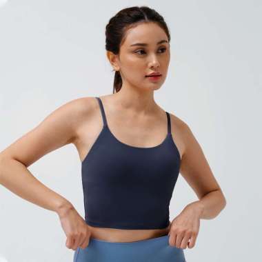 miniletics Tank Top Olahraga Wanita Feel Free Basic Crop Tank, A/B bra cup XL Black