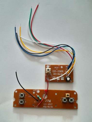 Hl Papan PCB Transmitter Receiver 4CH 27MHz Untuk Mobil RC