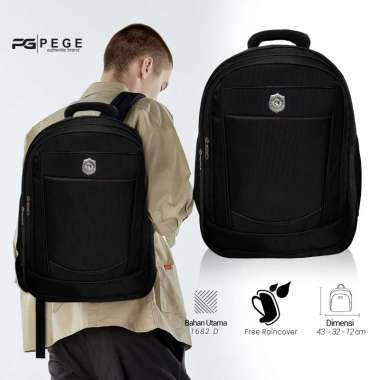 PG 9686 - Tas Polo Ransel Laptop Bagpack Pria Wanita Unisex Raincover