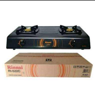Kompor Gas Rinnai RI-522C 2 Tungku Hitam - Simplicity Series