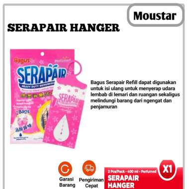 Bagus Serap Air Hanger 2 Bags 400ml x 2 Pcs Penyerap Udara Lembab