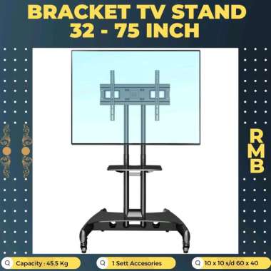 Bracket TV Standing 32 40 43 50 55 60 65 70 75 Inch, Standing Bracket TV LED NB AVA 1500-50