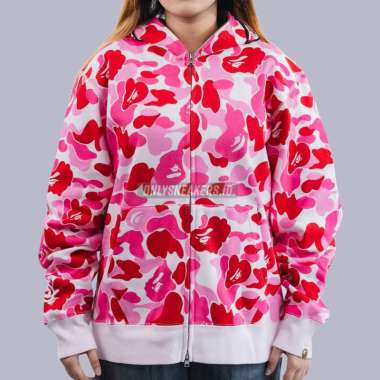 BAPE PINK CAMO SHARK FULLZIP HOODIE (100% AUTHENTIC) M