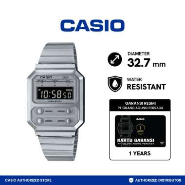 jam tangan unisex casio general A100WE-7BDF