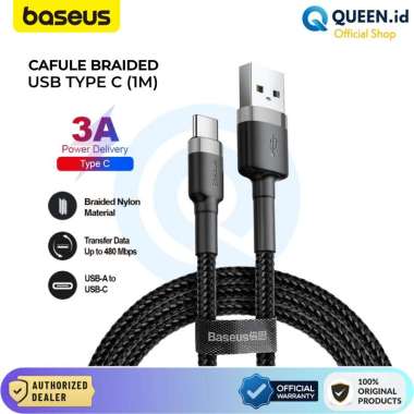 Baseus TYPE C 3A Data cable 1M / Kabel Data Charger TYPE C Baseus QC 3.0 KEVLAR multicolor
