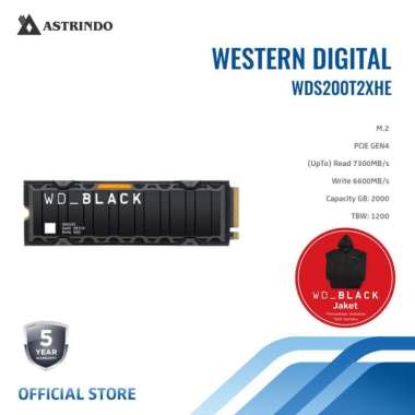 WD BLACK SN850X NVMe SSD 2TB With Heatsink (WDS200T2XHE)