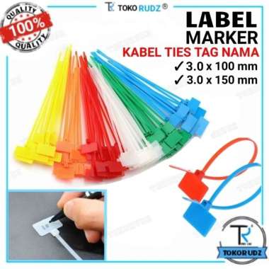 Kabel Ties Tis Maker Tie Cable Ties Marker Name Tag Pengikat Label Nama 3x100 Warna