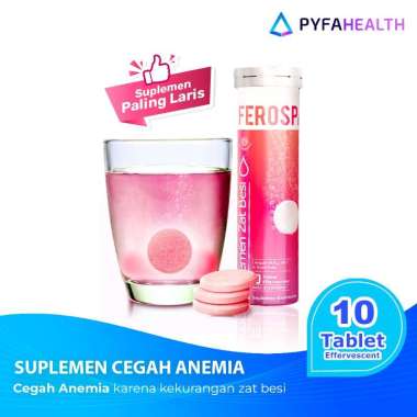 Ferospat Mencegah Anemia Rasa Strawberry (10 Tablet Effervescent)