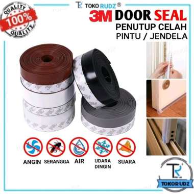 Door Seal Karet Penutup Celah Lubang Pintu Jendela 3M Original Cokelat