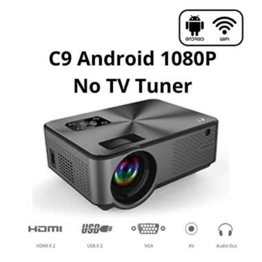 Cheerlux C9 Android Wifi Smart Proyektor 2800 Lumens with TV Tunner Putih