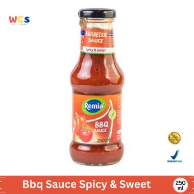 Remia BBQ Sauce Spicy & Sweet 250ml – Saus BBQ Pedas Manis untuk Panggang, Grill, Cocolan & Marinasi