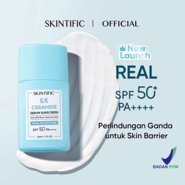 SKINTIFIC 5x Ceramide Serum Sunscreen SPF 50 PA++++ | SKINTIFIC All Day Light Sunscreen Mist SPF50 P