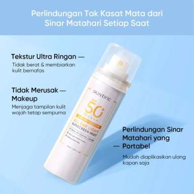 SKINTIFIC 5x Ceramide Serum Sunscreen SPF 50 PA++++ | SKINTIFIC All Day Light Sunscreen Mist SPF50 P