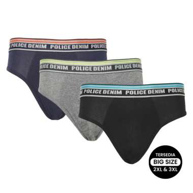 POLICE Celana Dalam Cotton Spandex Premium Pria - Tersedia Big Size XXL