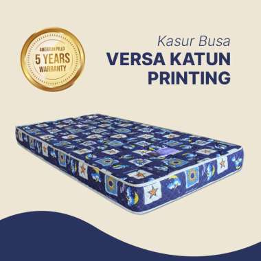 Kasur Busa Spon Mattras - American Pillo Foam Versa Katun Printing 160 x 200 Biru