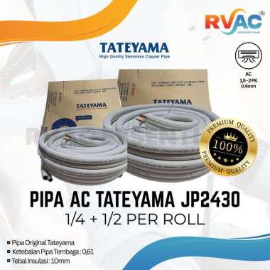 PIPA AC TATEYAMA 1/4 + 1/2 (AC 1,5-2 PK) 30 meter