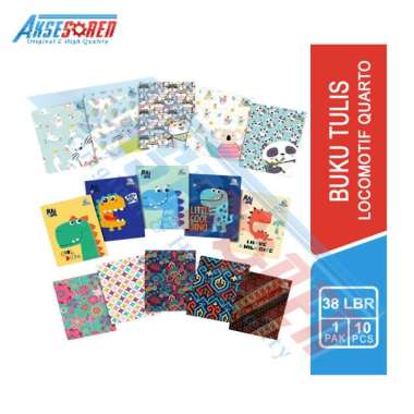 Aksesoren Buku Tulis Sekolah Locomotif [Isi 38 Lembar/10 Buku] / Buku Catatan A5 Write Book 1 Pack /