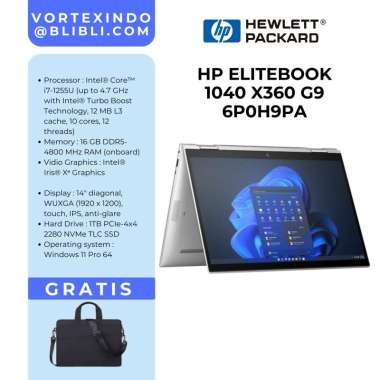 Laptop HP EliteBook X360 G9 Core i7-1255U 16GB 1TB IRIS XE 14"FHD WIN11PRO
