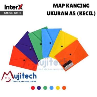 INTERX 3 PCS MAP KANCING A5 OPAQUE/DOCUMENT BAG BUTTON Orange