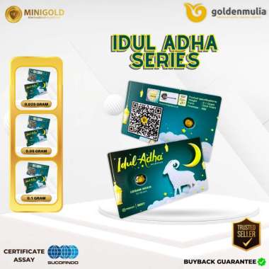 Golden Mulia MINI GOLD Gift Series Idul Adha 0.025 gr 0.05 gr 0.1 gr 0.1 gram
