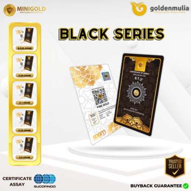 Minigold Logam Mulia Emas Black Series 0.025 gram 0.05 gram 0.1 gram 0.25 gram 0.5 gram 0.025 gram
