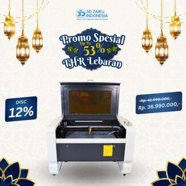 Zaiku CNC LS-6090 dengan 100 Watt Laser CO2 untuk Cutting dan Grafir